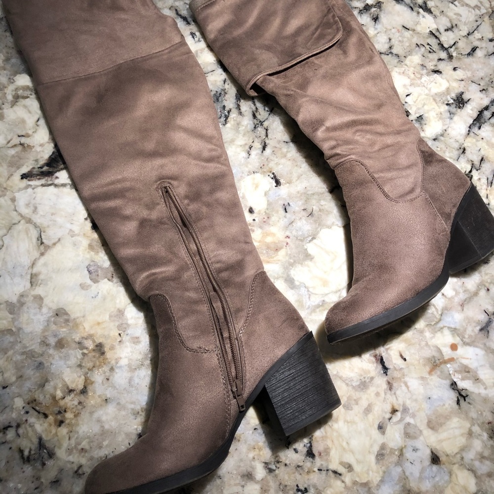 Bamboo over the knee boots